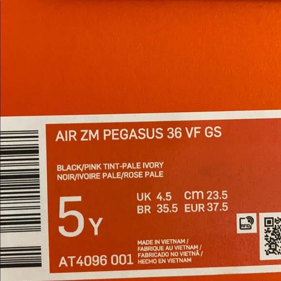 Nike Air Zoom Pegasus 36 VF GS Black Flowers 💐k/W - Picture 10 of 10